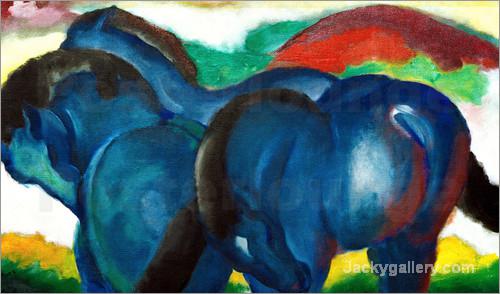 Small Blue Horses by Franz Marc paintings reproduction